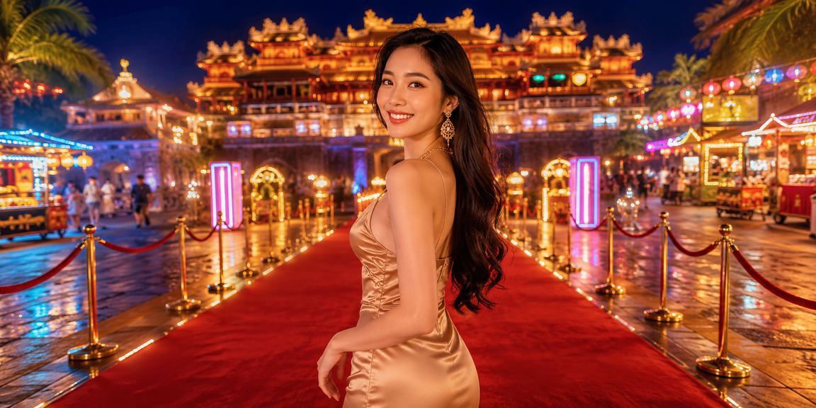 Chợ đêm Huế gợi bối cảnh người dùng kiểm tra bảo mật khi giải trí